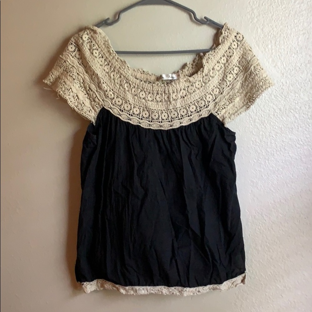 Black and Tan Top
